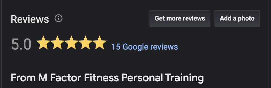 over 15 5 star Google reviews